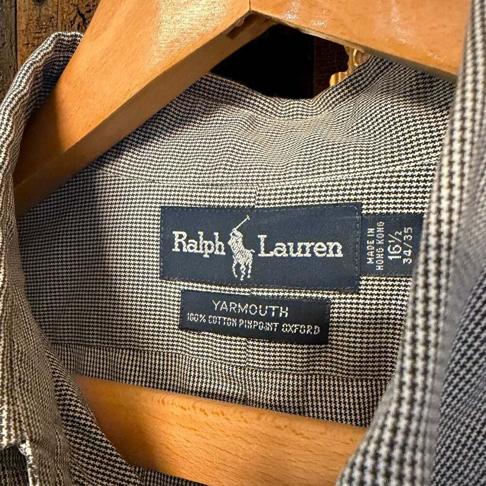 Ralph Lauren Yarmouth 100% Cotton Pinpoint Oxford Shirt 16 1/2 34/35